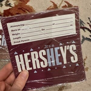 Hershey It's a HE chocolate candy bar wrapper baby boy birth announcement 72 ct